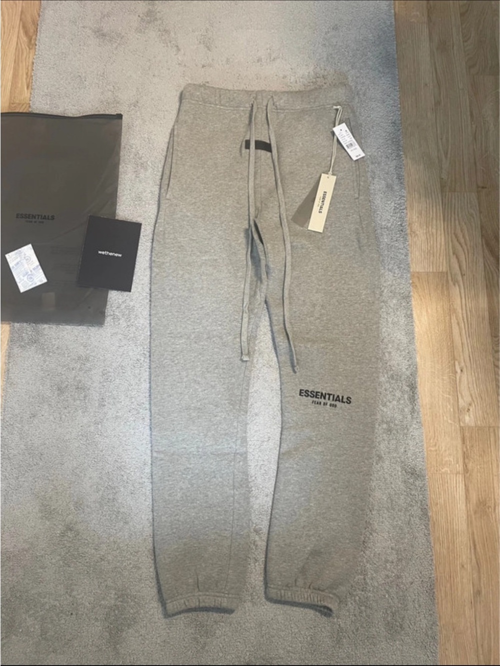 New Gray ESSENTIALS-Style Sweatpants in small size